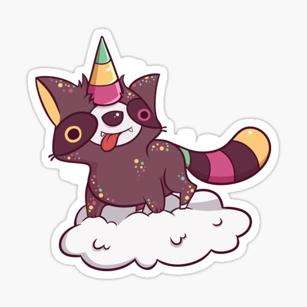 Raccoonycorn! Sticker