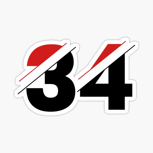 thirty-four-is-my-lucky-number-sticker-for-sale-by-urosek-redbubble