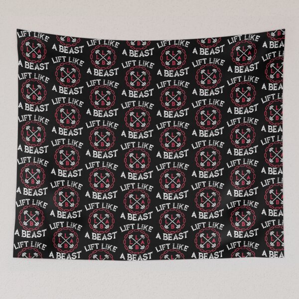Item preview, Lift Like a Beast Weightlifting Powerlifting Gym Tile Pattern designed and sold by perfectpresents.