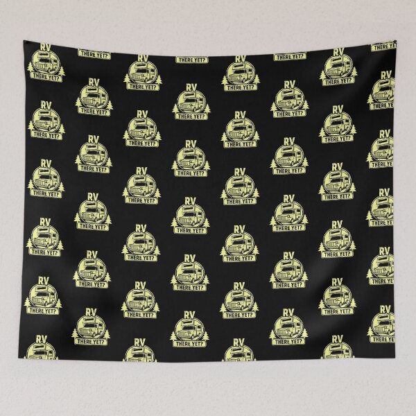 Item preview, RV There Yet Funny Camping & Glamping Campers Tile Pattern designed and sold by perfectpresents.