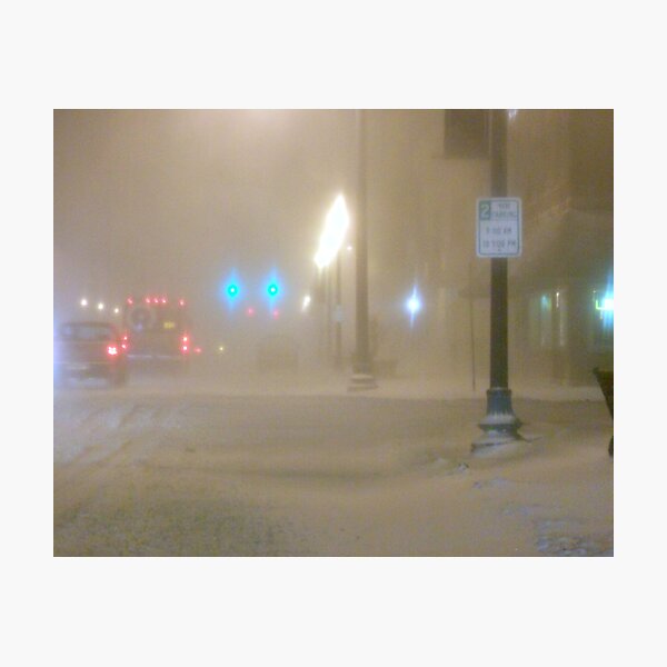 Downtown Lockport Frozen Nearly Solid Photographic Print