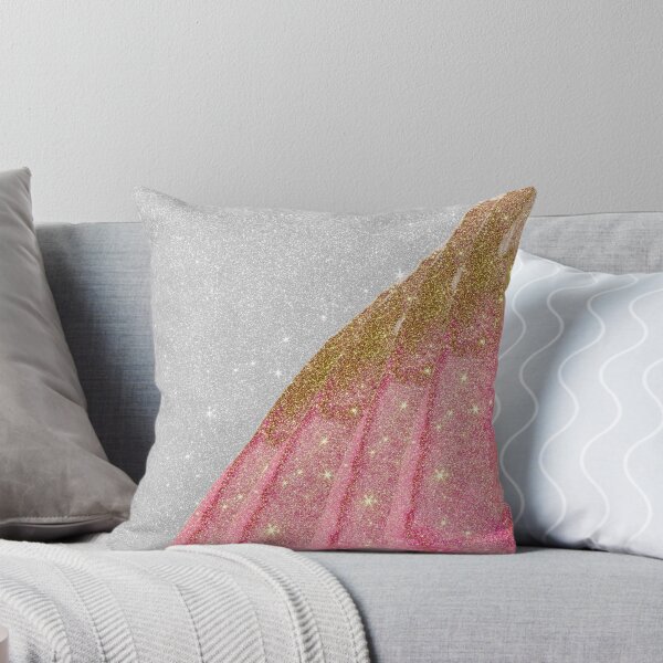 Item preview, Girly Sparkly Pink and Gold Faux Glitter on White  designed and sold by Blkstrawberry.