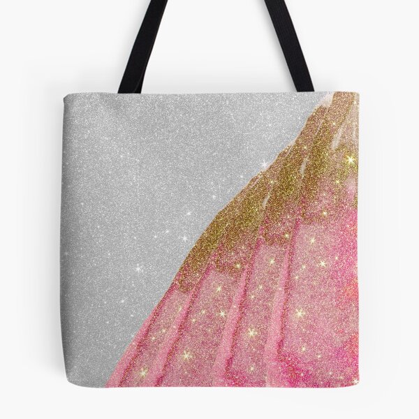 Item preview, Girly Sparkly Pink and Gold Faux Glitter on White  designed and sold by Blkstrawberry.