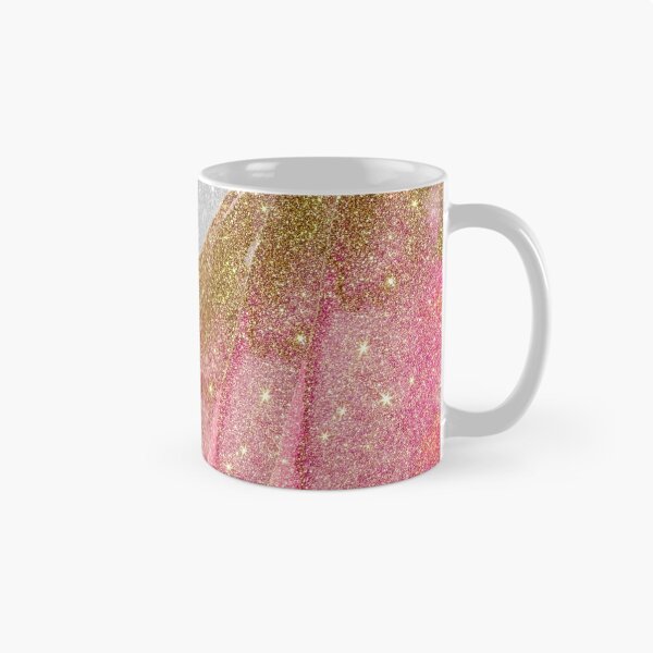 Item preview, Girly Sparkly Pink and Gold Faux Glitter on White  designed and sold by Blkstrawberry.