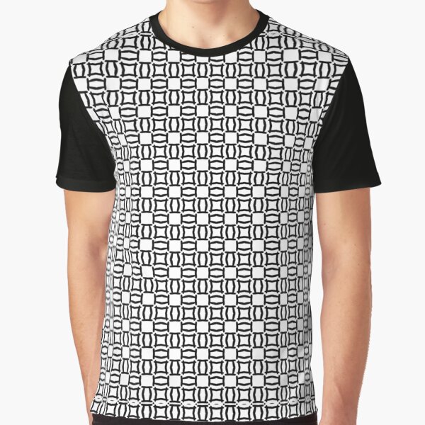 Black and white square hot sale shirt