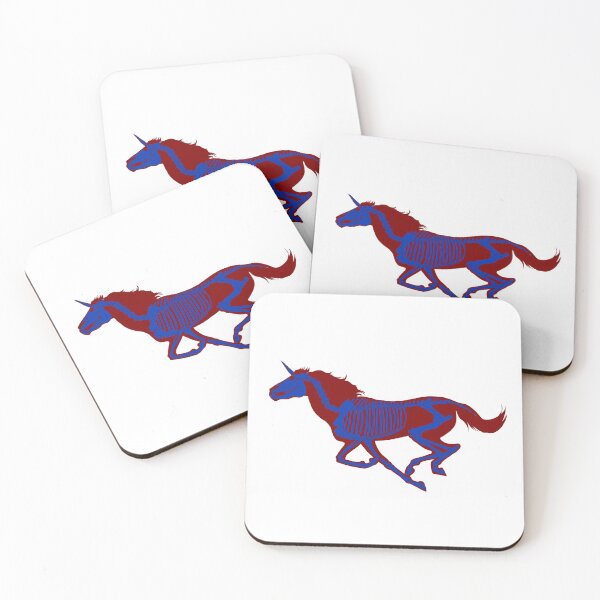 Item preview, Xray Unicorn Skeleton Maroon/Blue designed and sold by LuxeHurricane.
