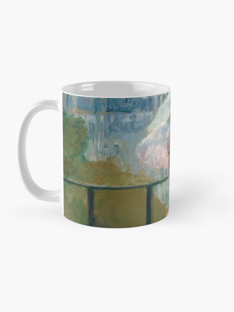 Alternate view of Young Girl at a Window With Dog Oil Painting by Mary Stevenson Cassatt Mug