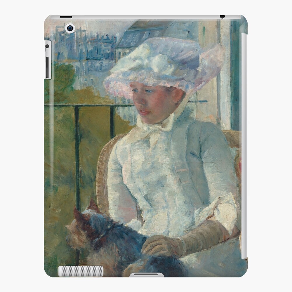 Young Girl at a Window With Dog Oil Painting by Mary Stevenson Cassatt iPad Case & Skin