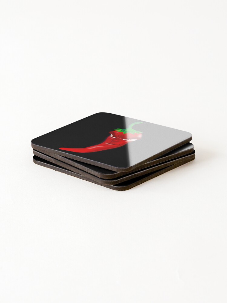 Thumbnail 4 of 5, Coasters (Set of 4), red hot chilli designed and sold by Raeolus.