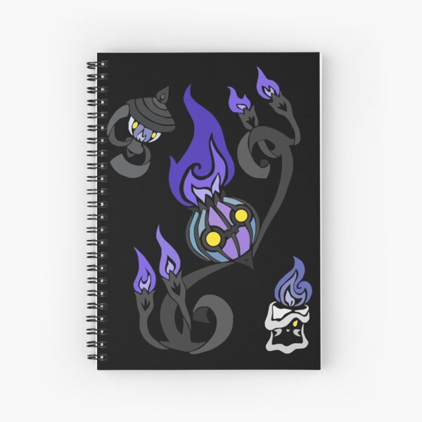 Flames of the Forgotten - Chandelure, Lampent and Litwick Spiral Notebook