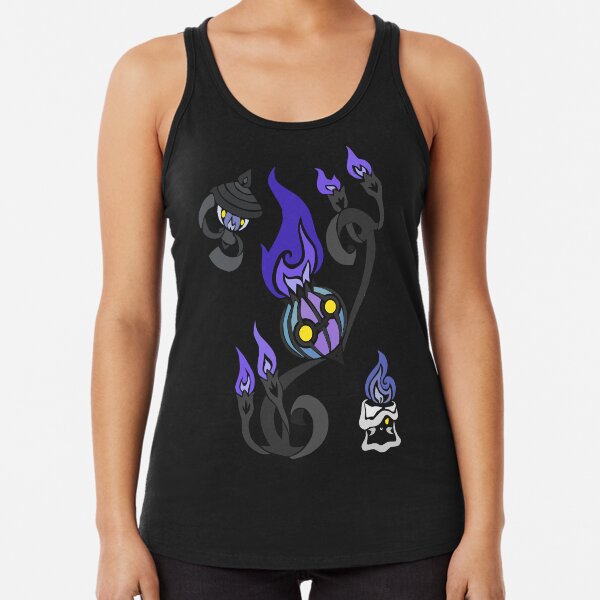 Flames of the Forgotten - Chandelure, Lampent and Litwick Racerback Tank Top