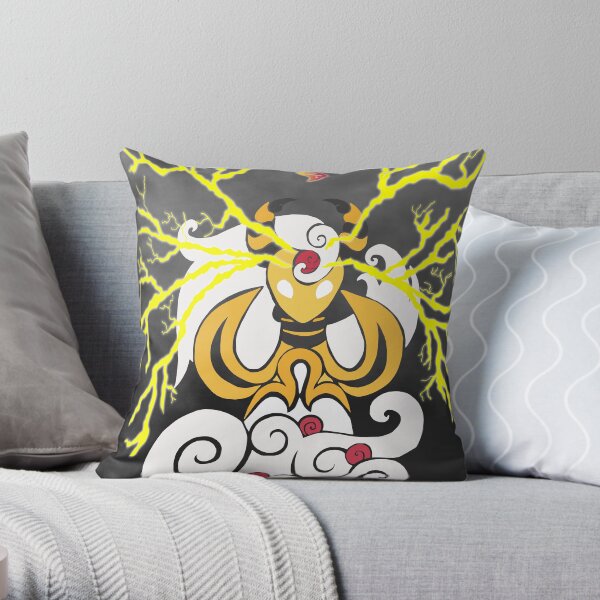 Tribalish Mega Ampharos - Eye of the Storm Throw Pillow