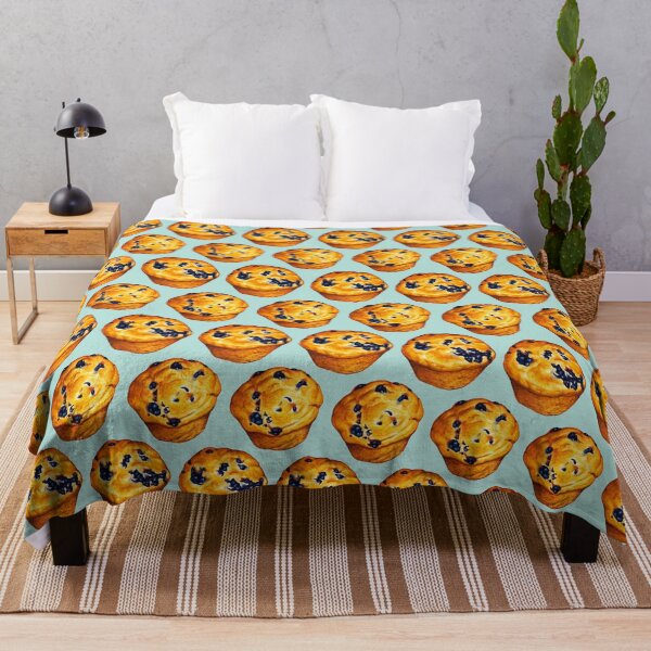 Blueberry Muffin Pattern Throw Blanket