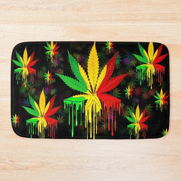 Item preview, Hojas de colores rasta que gotean pintura designed and sold by BluedarkArt.