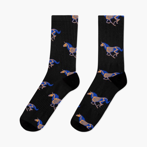 Item preview, Xray Unicorn Skeleton Blue/Orange/Black designed and sold by LuxeHurricane.