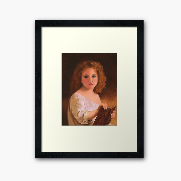 The Story Book reproduction of William Bouguereau painting Framed Art Print