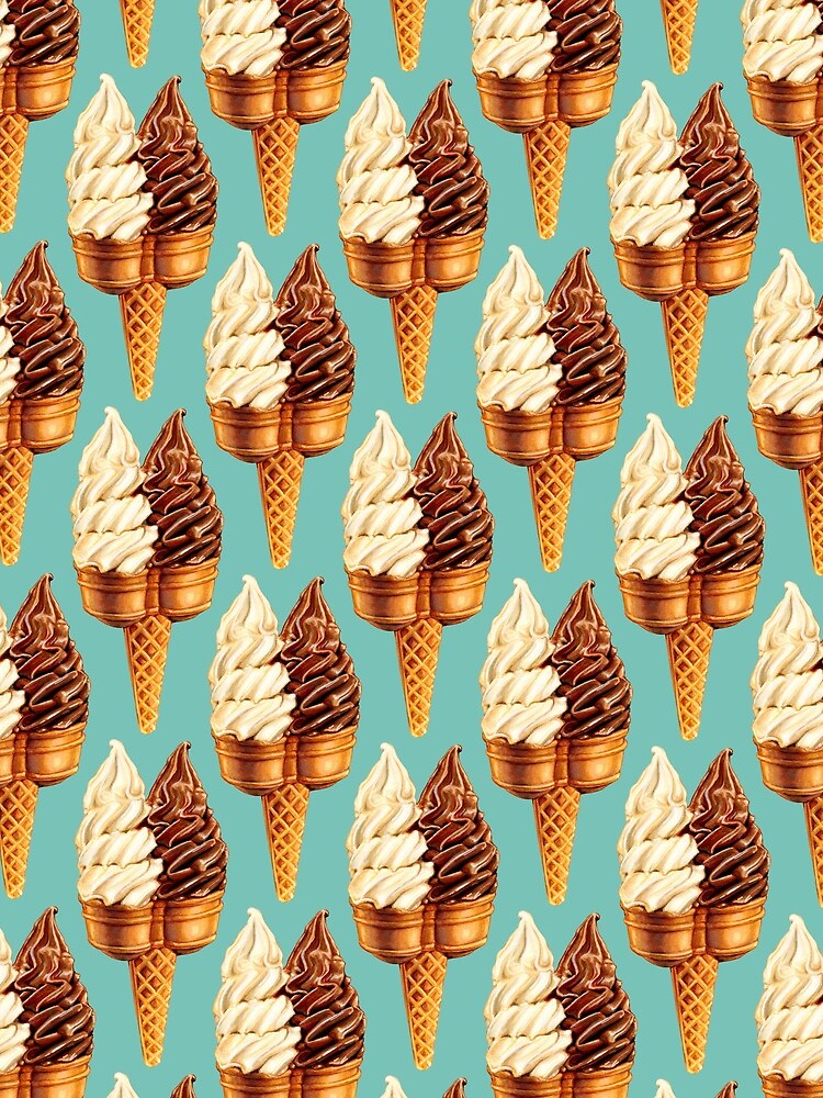 Thumbnail 3 of 3, Drawstring Bag, Twin Cone Pattern - Teal designed and sold by KellyGilleran.