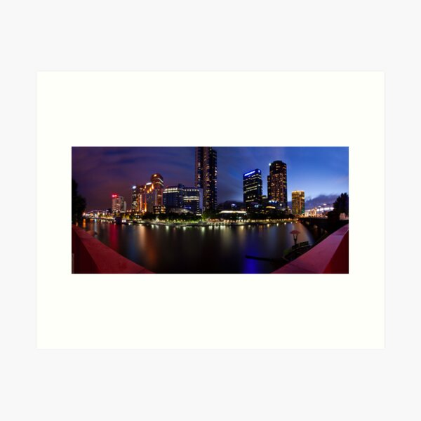 Melbourne City Southbank, Victoria, Australia - Sunset/Night Art Print