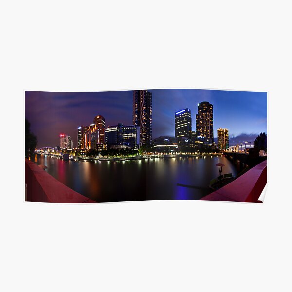 Melbourne City Southbank, Victoria, Australia - Sunset/Night  Poster