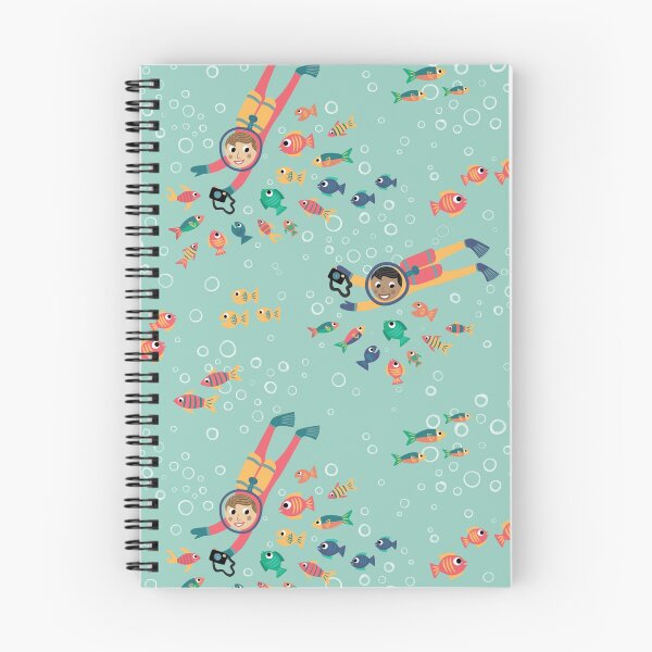 Item preview, Wonderful divers on blue green designed and sold by Handypanda.