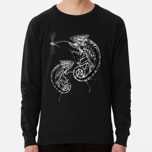 Catch - Chameleon and Dragonfly Inktober 2019 Lightweight Sweatshirt