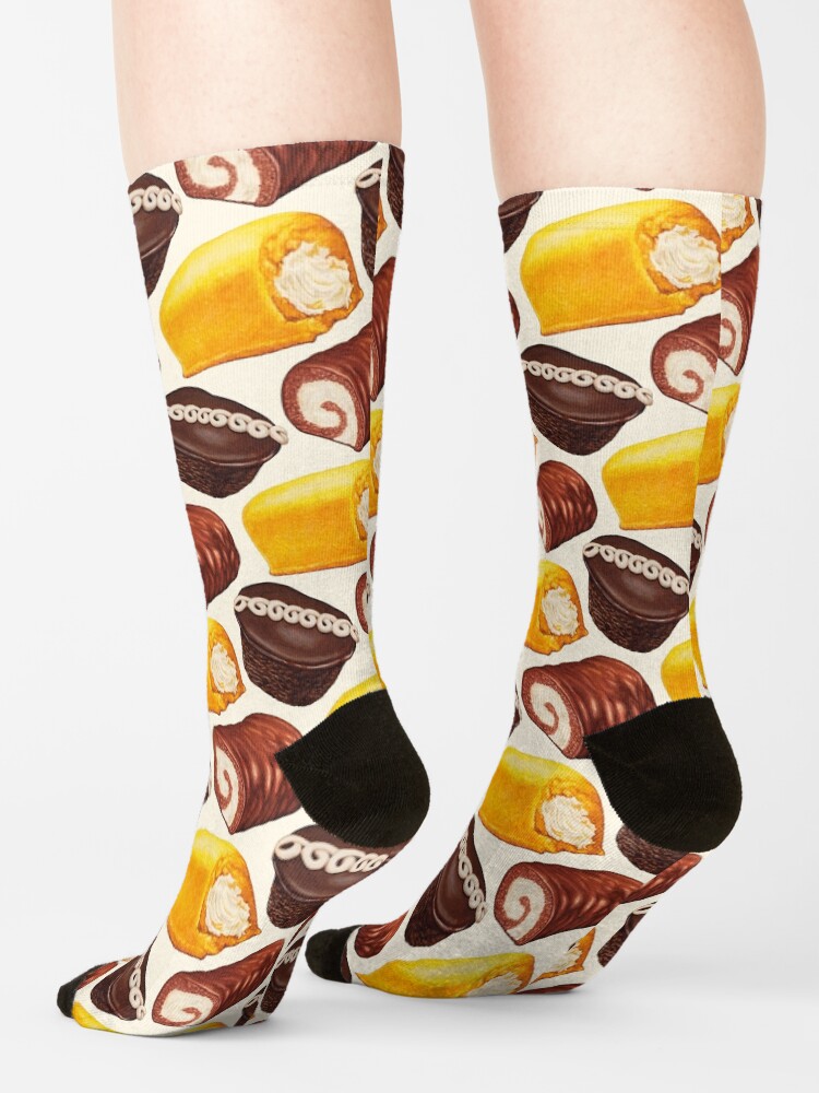 "Hostess Cakes Pattern" Socks by KellyGilleran Redbubble