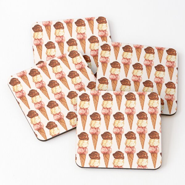 Item preview, Ice Cream Neapolitan Pattern designed and sold by Kelly  Gilleran.