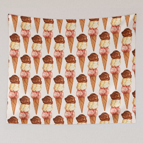 Item preview, Ice Cream Neapolitan Pattern designed and sold by Kelly  Gilleran.