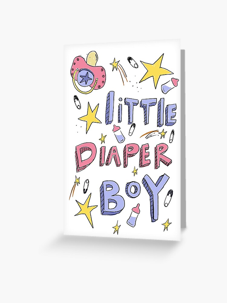 Carte de vœux for Sale avec l'œuvre « ABDL Diaper Boy DDLG couche