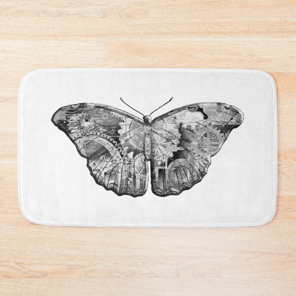 Item preview, Steampunk Butterfly - Black and White designed and sold by Retro Art Factory.