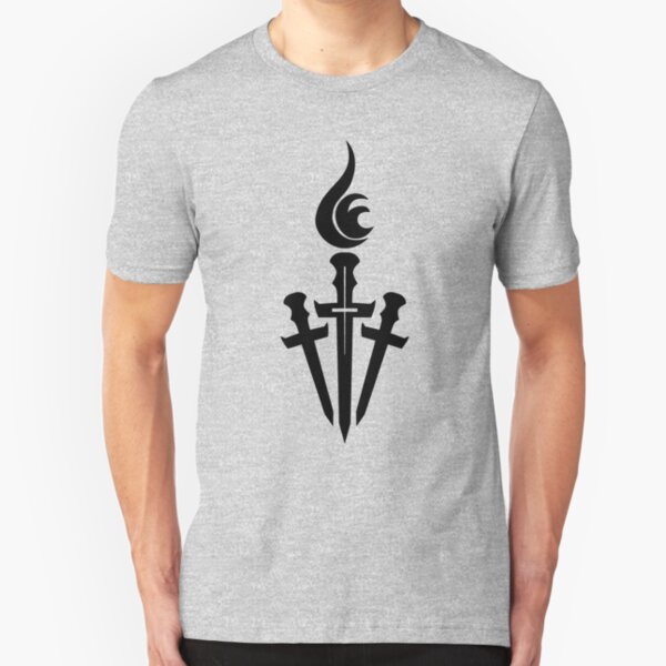 Black Celestial Torch Logo Slim Fit T-Shirt