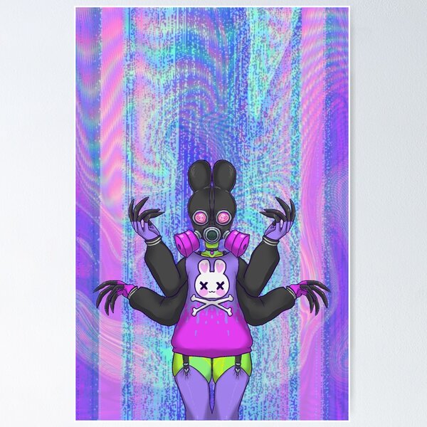 Creepy Purple Zombie Bunny Doll | Sticker