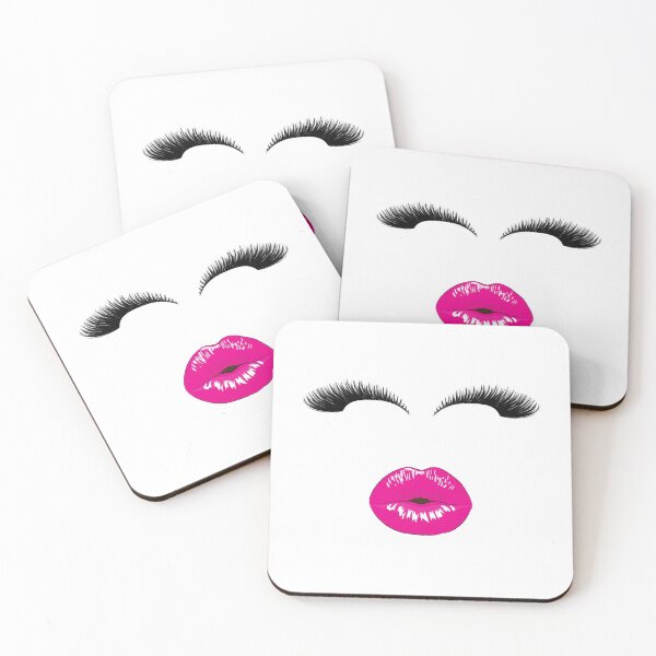 Item preview, Cute Eyelash And Pink Lips  designed and sold by TexasMerch.