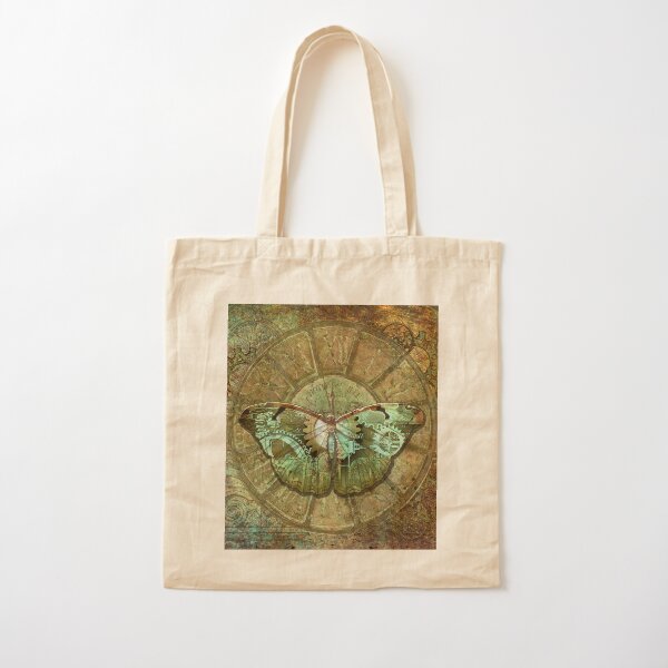 Steampunk Butterfly Cotton Tote Bag