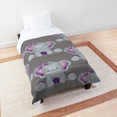 Purple Girl Elephant Comforter