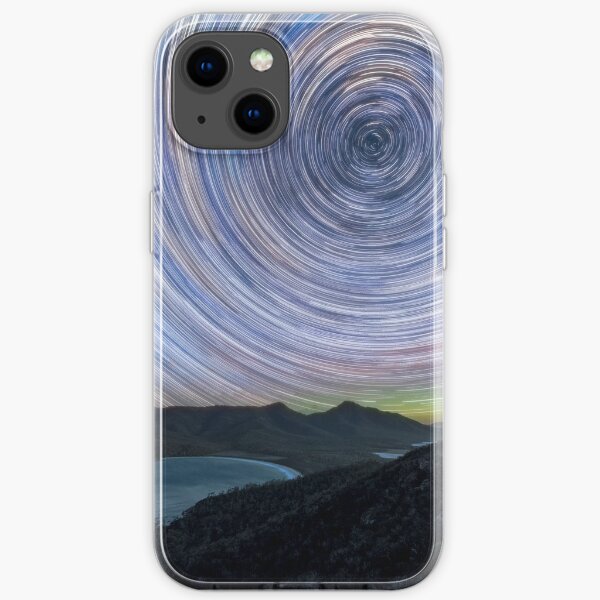 Star Trails over Wineglass Bay, Tasmania iPhone Soft Case