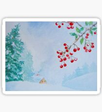 Snow on the Berries Sticker