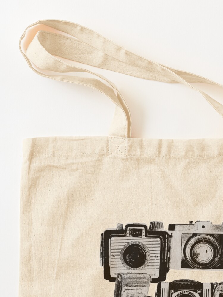 Alternate view of Vintage Camera Collage in Reverse Print Tote Bag