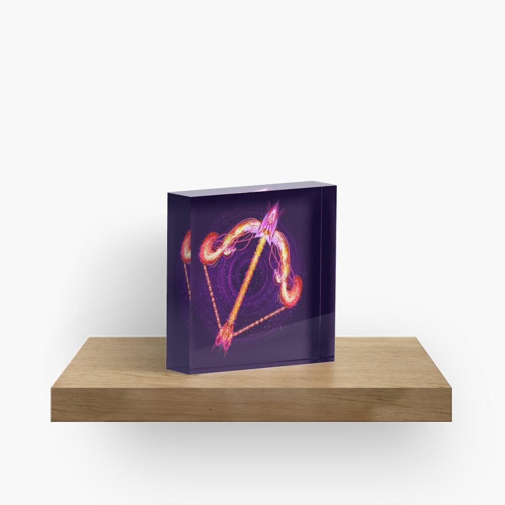 Sagittarius Zodiac Lightburst Acrylic Block