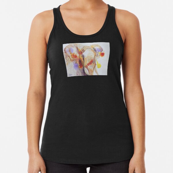 African Elephant Racerback Tank Top