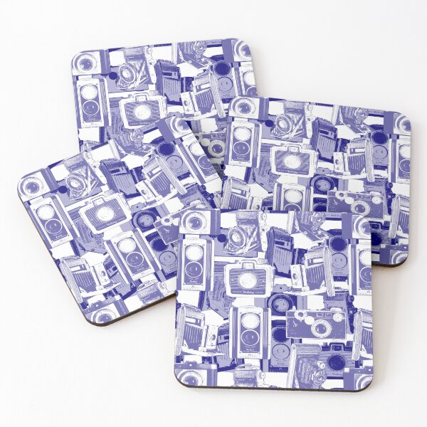 Item preview, Vintage Camera Pattern in Blue designed and sold by Retro Art Factory.