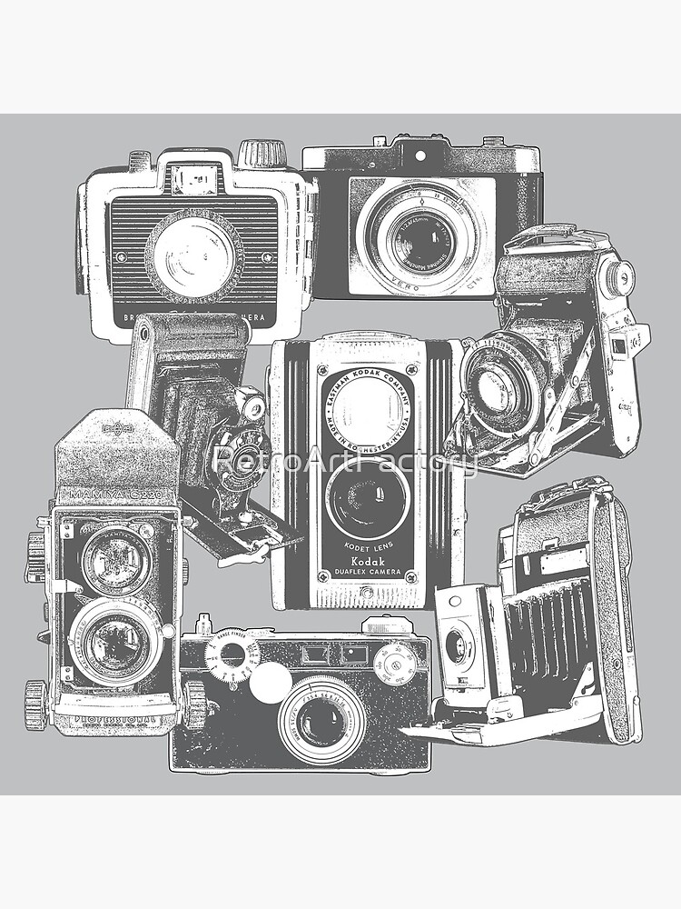 Vintage Camera Collage by RetroArtFactory