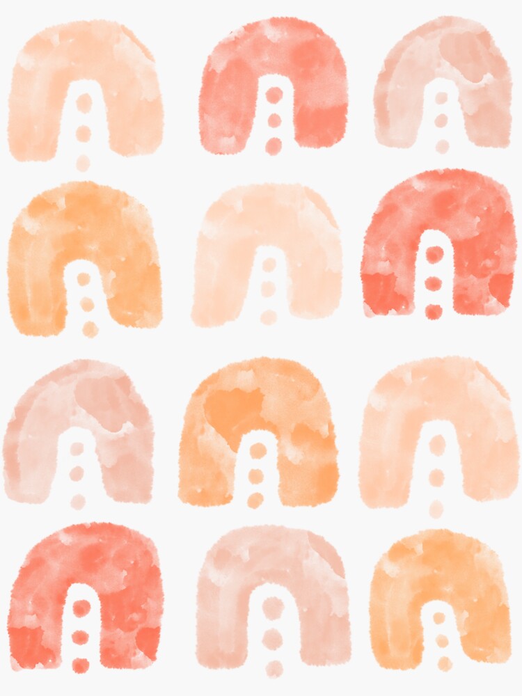 Living Coral Aesthetic Arches Pattern by hopecharged