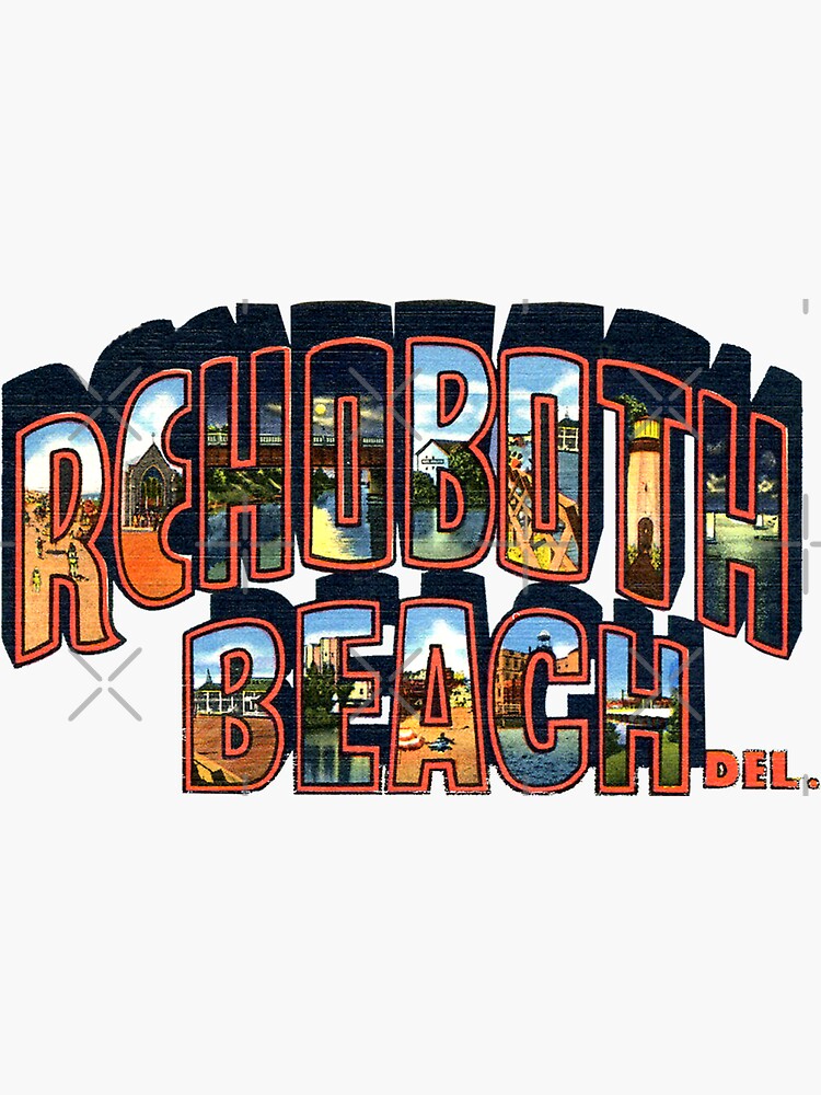 "Rehoboth Beach Delaware Vintage Travel Decal" Sticker by hilda74