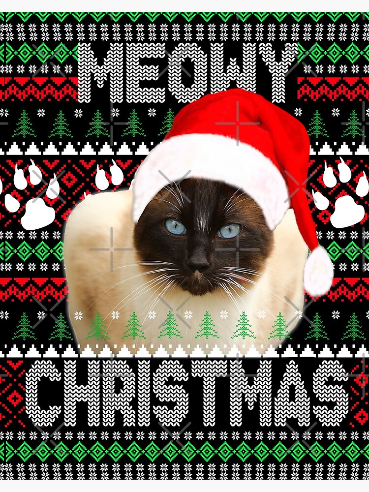siamese cat christmas sweater