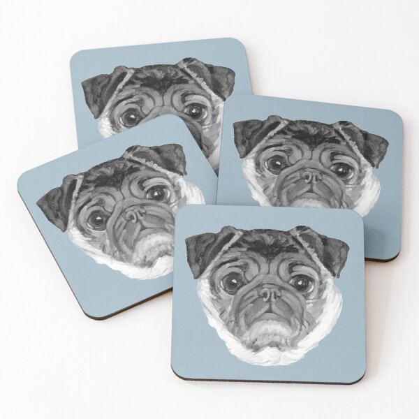 Item preview, Pug O My Heart ~ Face ~ Black and white designed and sold by Jane Oriel.