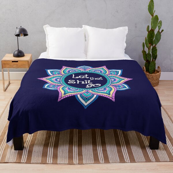 Item preview, Let that shit go blue pink mandala funny designed and sold by headpossum.