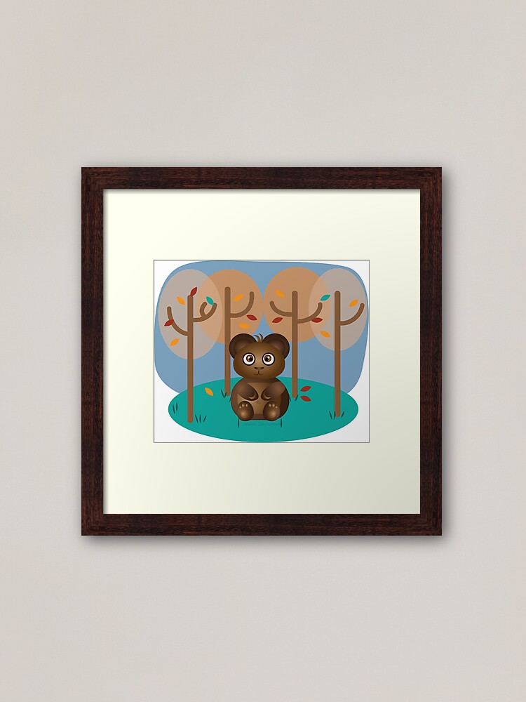 Alternate view of Brown Bear Sitting in the Woods Framed Art Print