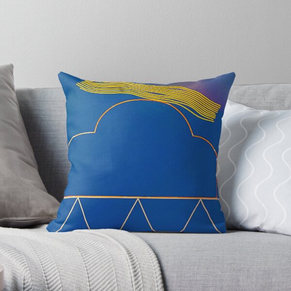 Cloud and Rays Throw Pillow
