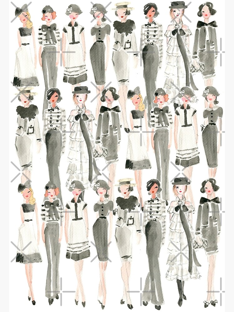 Original Coco Chanel Drawings Coco's Catwalk Poster